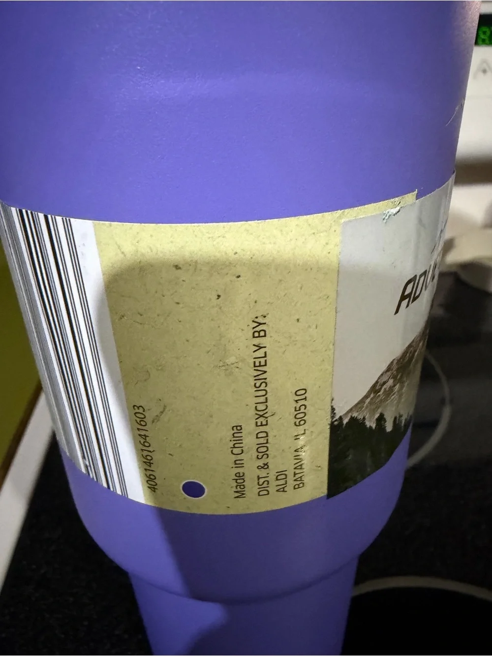 Purple Insulated Travel Mug with Handle